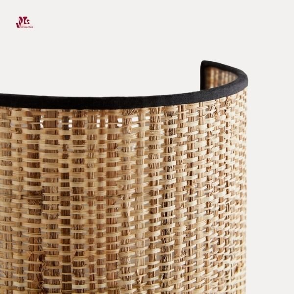 Vintage Rattan Raffia Wall Lamp - Artistic Lighting for Bedroom Restaurant Bamboo Wood Wall Sconce for Vintage Home Decor