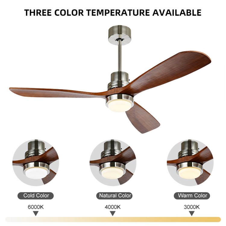 Modern Regulator AC motor Ceiling Lamp Fan living room remote control Fashion 52inch wood Ceiling Fan with light