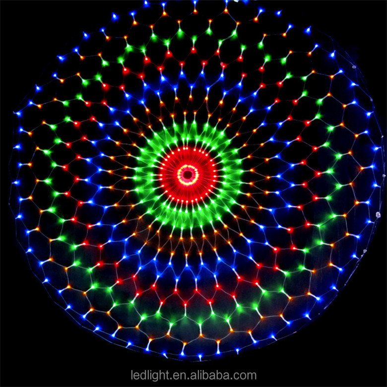 Customized 2x2M 3x3M LED Net Mesh Fairy String Light Garland Ceiling Curtain Christmas Fairy Light Wedding Light Net