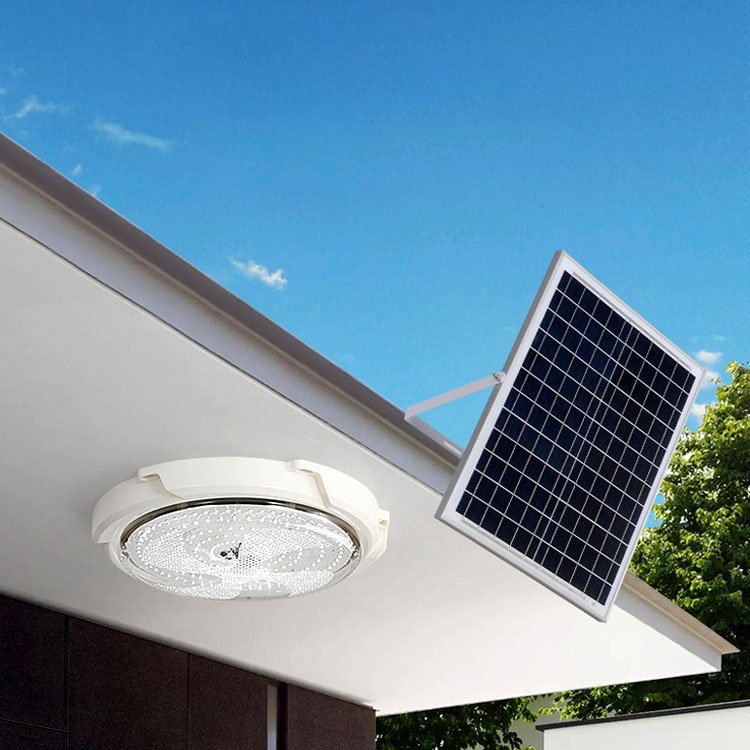 Waterproof Ip65 Outdoor Garden Indoor 50W 100W 150W 200W 300W Intelligent Solar LED Ceiling Light With Remote Control