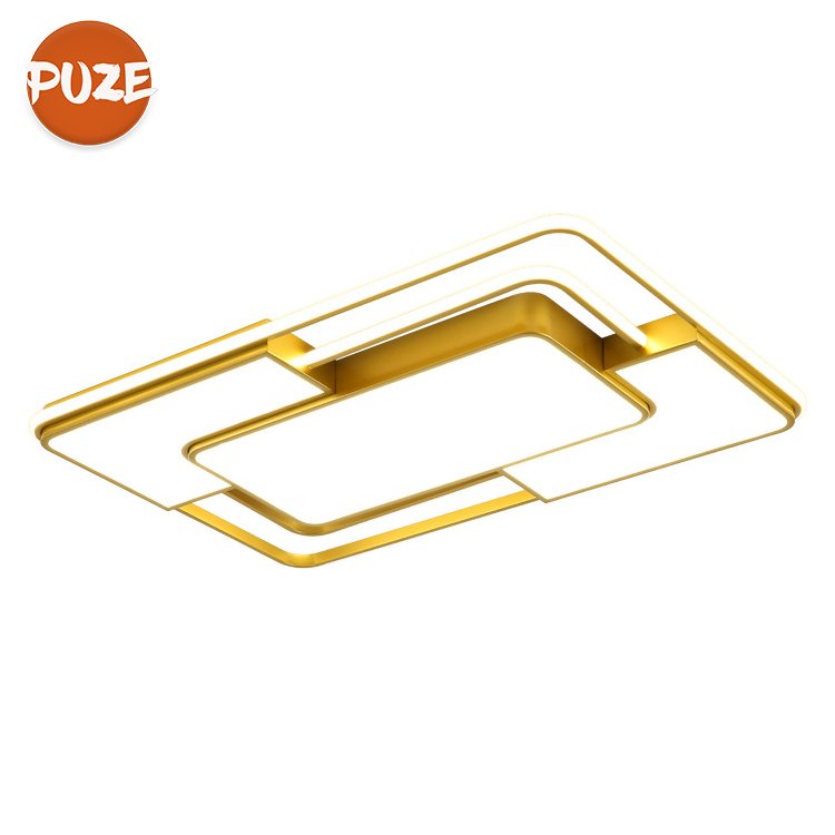 Nordic Stylish Square Frame Surface Mounted Led Ceiling Light Luxury For Home Office Living Room Bedroom