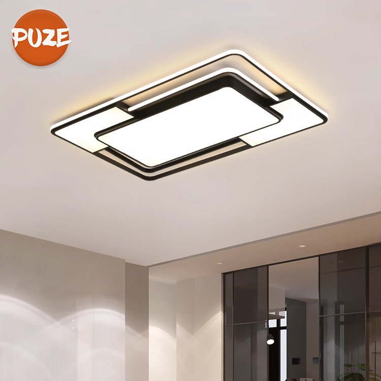Nordic Stylish Square Frame Surface Mounted Led Ceiling Light Luxury For Home Office Living Room Bedroom