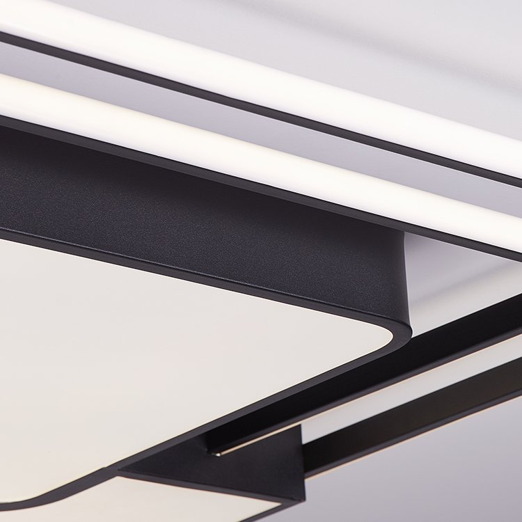 Nordic Stylish Square Frame Surface Mounted Led Ceiling Light Luxury For Home Office Living Room Bedroom