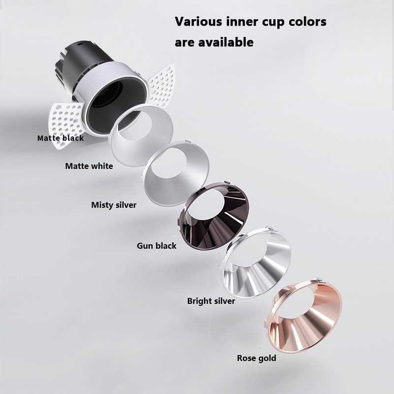 New Products High Lumen Outdoor Recessed Concrete Ceiling Down Light Directional COB LED Bathroom Trimless Downlight Ip40