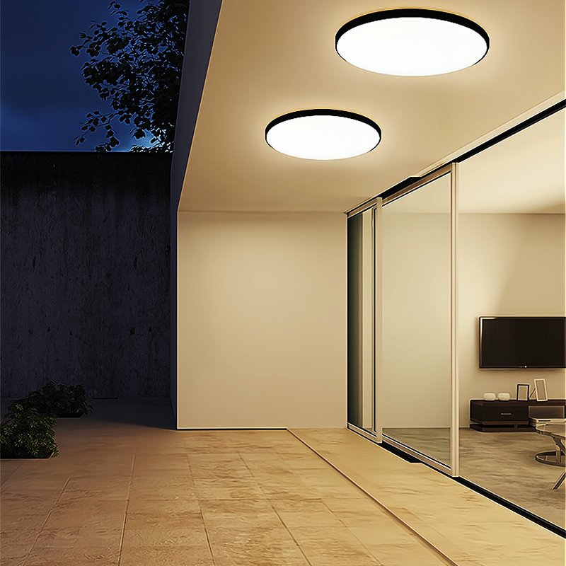 LED Outdoor Ceiling Light Waterproof Balcony Lamp Modern Simple Outdoor Courtyard Corridor Corridor Gate Circular Ceiling Lamp