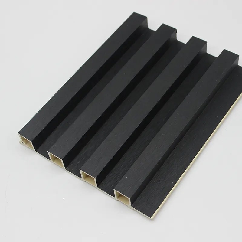 Apolloxy Wooden Grain wall fiuted panel PVC Wpc Wall Panels wall decor panel for indoor Decoration
