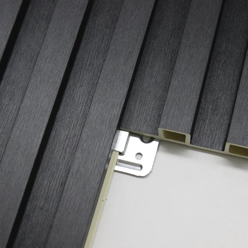 Apolloxy Wooden Grain wall fiuted panel PVC Wpc Wall Panels wall decor panel for indoor Decoration