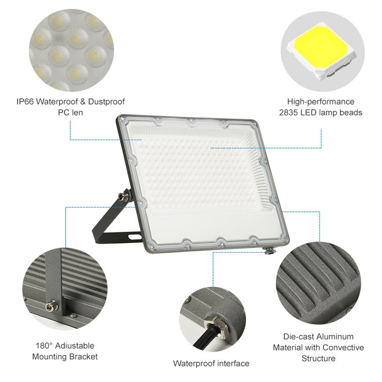 COVEDA Ip65 Waterproof Outdoor 10w 20w 30w 50w 100w 150w 200w Sport Light Floodlight Outdoor Led Flood Lights