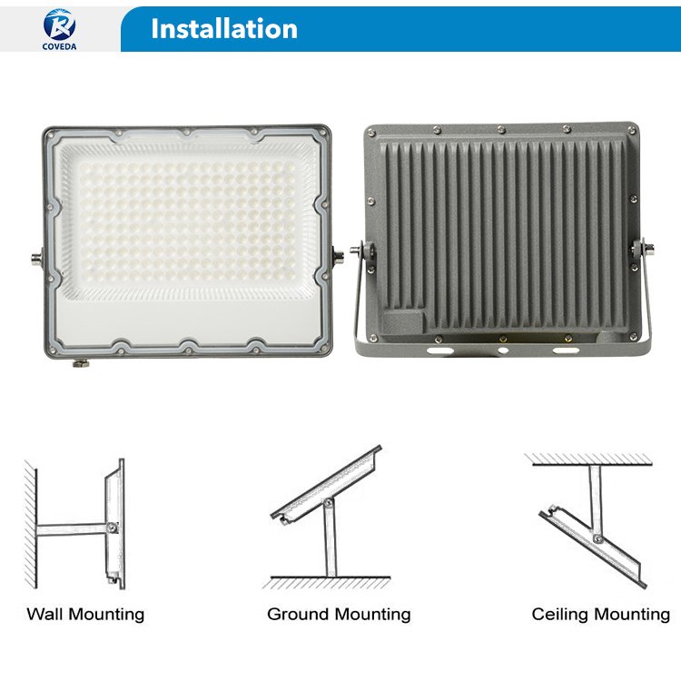 COVEDA Ip65 Waterproof Outdoor 10w 20w 30w 50w 100w 150w 200w Sport Light Floodlight Outdoor Led Flood Lights