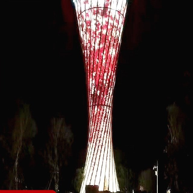 P31 floor lighting glass curtain wall wire rope curtain full color grid screen LED ceiling screen outdoor waterproof