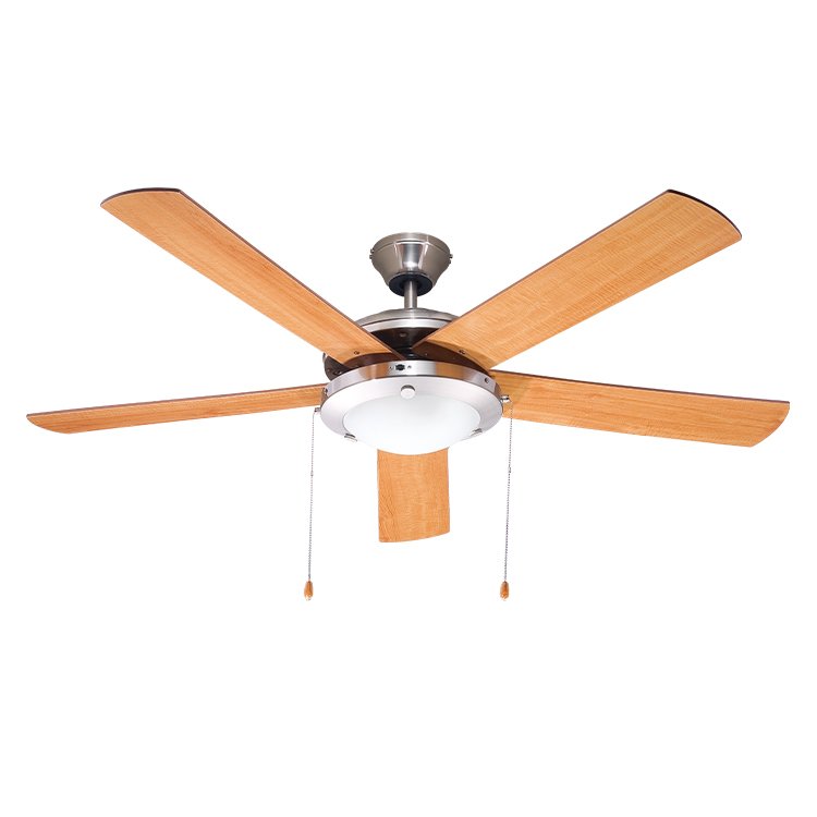 Living Room Restaurant Modern Fan Lamp 5 Plywood Ceiling Fans With Led Lights Remote Control