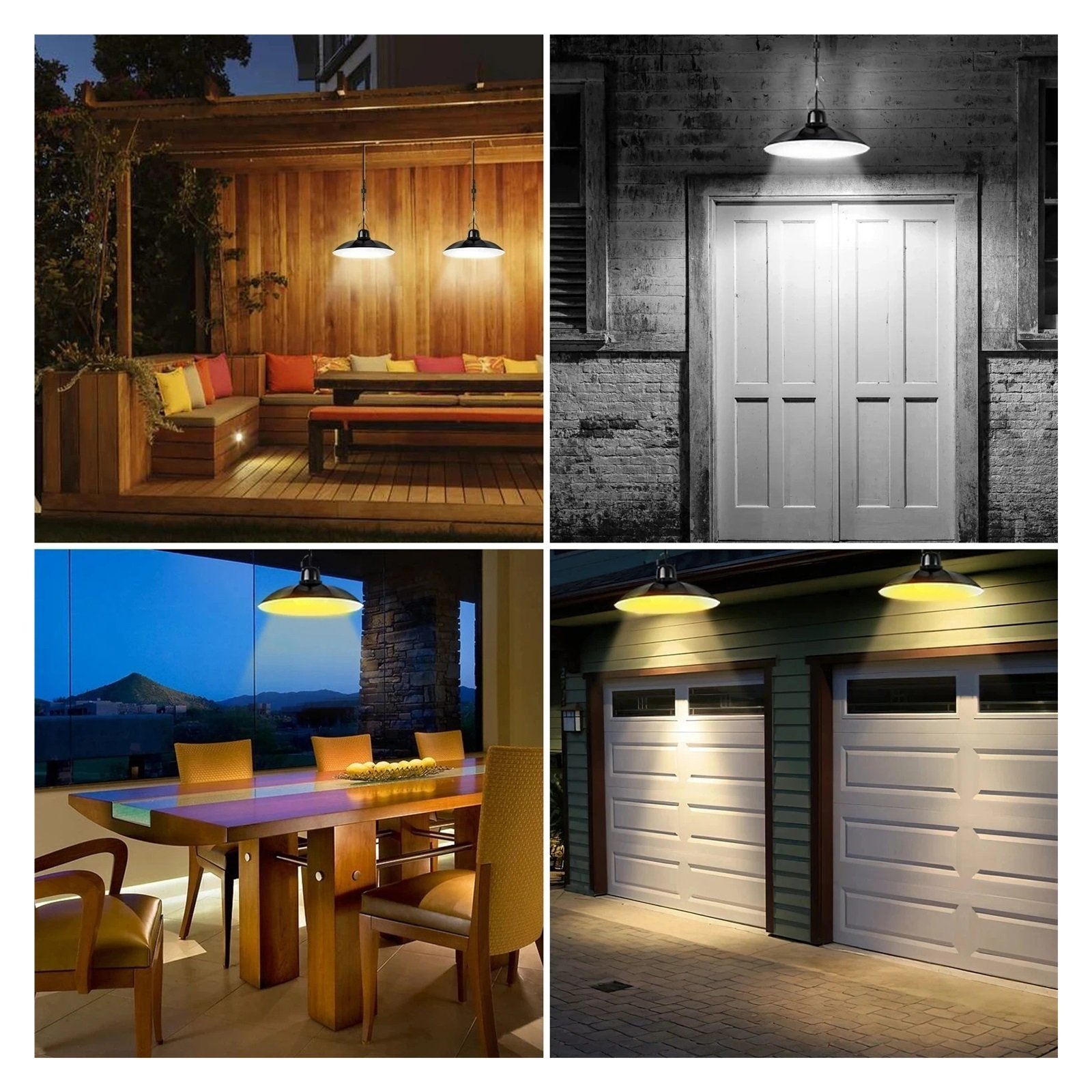 SenhuoSolar chandelier Super bright 2/1 chandelier IP65 waterproof indoor shed barn room Outdoor garden patio