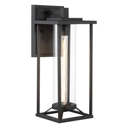 Customized Project LED Rectangle Black Metal Wall Sconce Modern Clear Glass Wall Mount Island Outdoor Decor