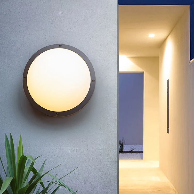 Modern Simple Creative Outdoor Waterproof Aluminum Wall Lamps 12W Ceiling Light Wall Light Villa Garden Aisle Balcony Lighting