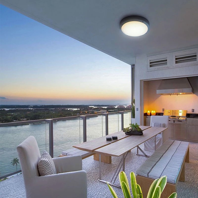 Modern Simple Creative Outdoor Waterproof Aluminum Wall Lamps 12W Ceiling Light Wall Light Villa Garden Aisle Balcony Lighting