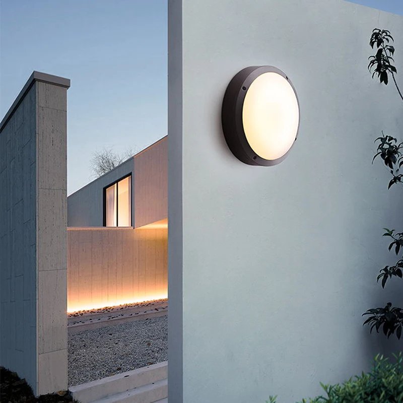 Modern Simple Creative Outdoor Waterproof Aluminum Wall Lamps 12W Ceiling Light Wall Light Villa Garden Aisle Balcony Lighting