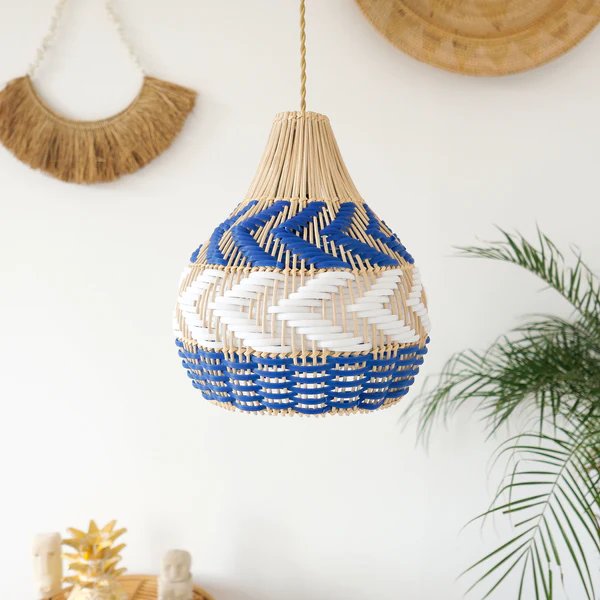 Traditional bamboo lampshade fiber vintage bamboo lampshade home decoration Classic Metal Character Item Lighting Bulk Style