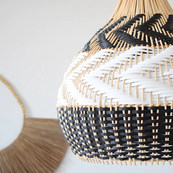 Traditional bamboo lampshade fiber vintage bamboo lampshade home decoration Classic Metal Character Item Lighting Bulk Style