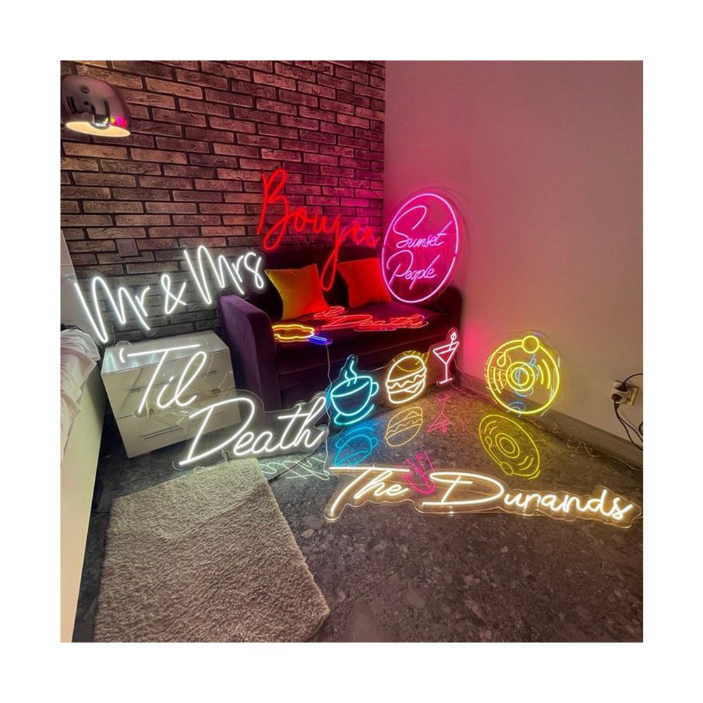 Winbo Letters Neon Sign Custom Art Night Light neon signs wall decorations for living room