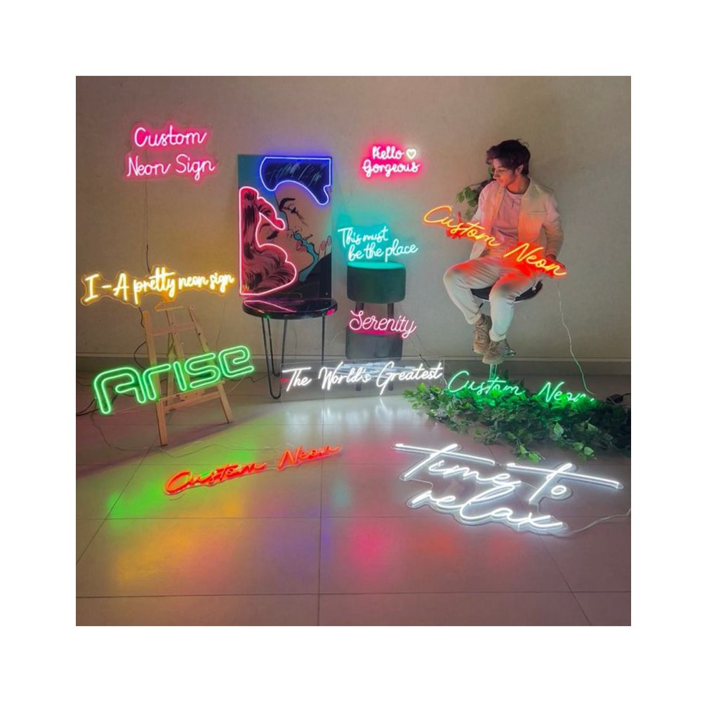 Winbo Letters Neon Sign Custom Art Night Light neon signs wall decorations for living room