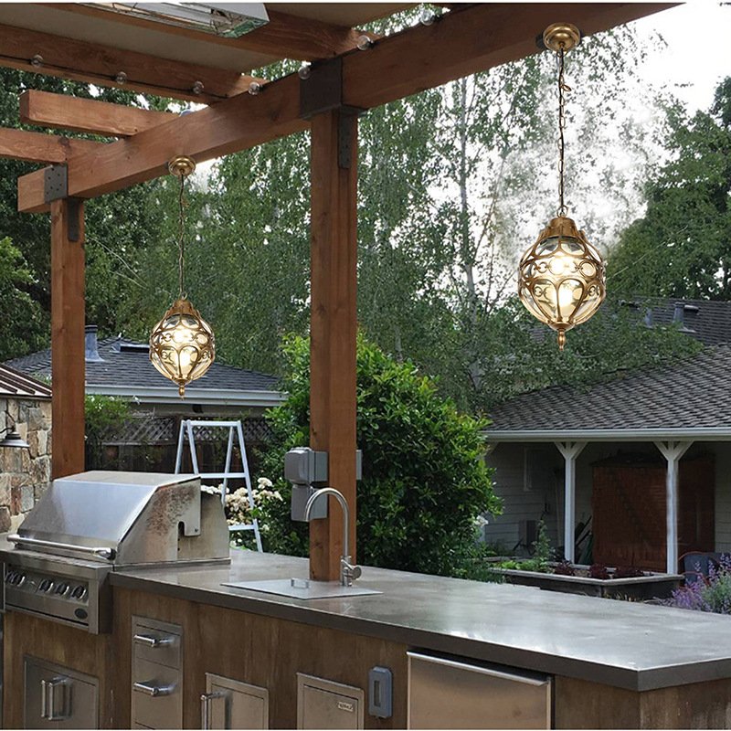 American waterproof outdoor corridor balcony ceiling light courtyard porch arbor light outdoor room