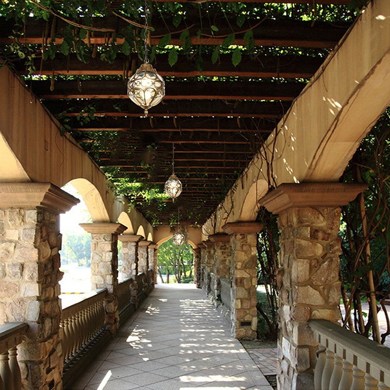 American waterproof outdoor corridor balcony ceiling light courtyard porch arbor light outdoor room