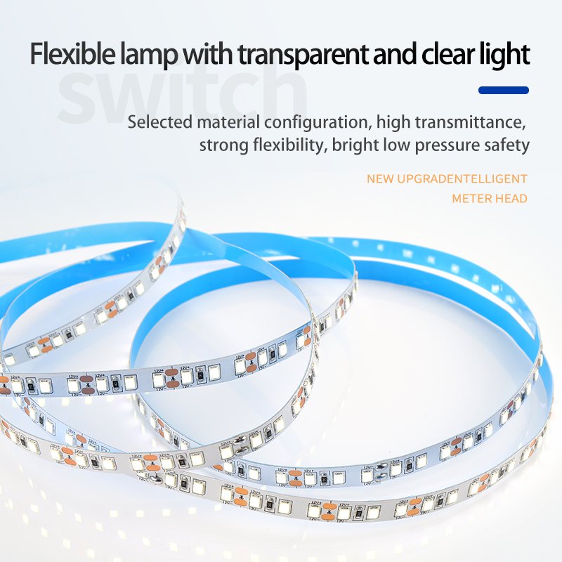 Bare board light strip super bright three color color changing living room ceiling soft light strip line light outdoor