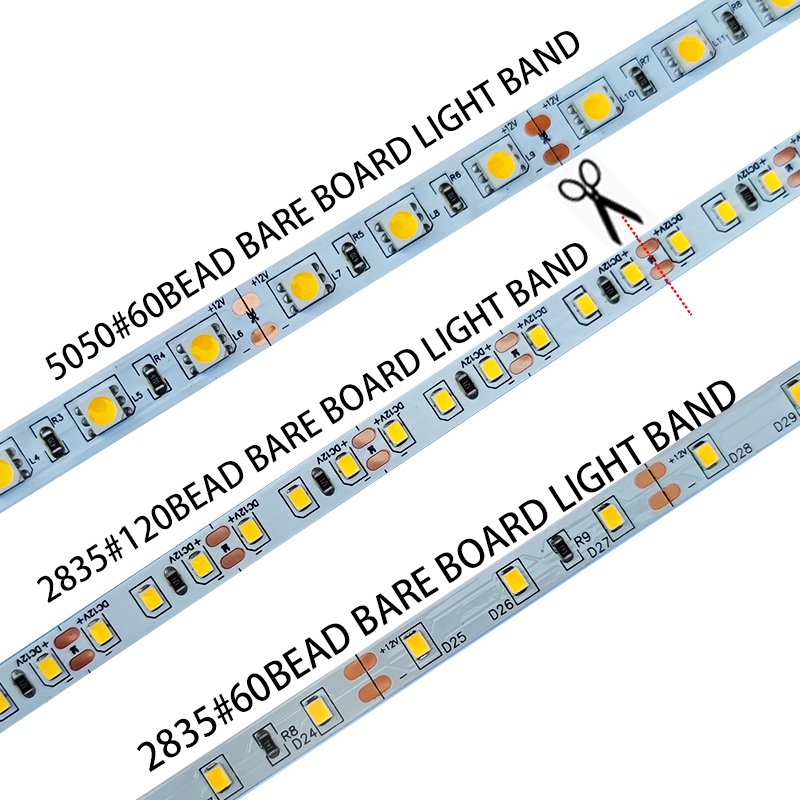 Bare board light strip super bright three color color changing living room ceiling soft light strip line light outdoor