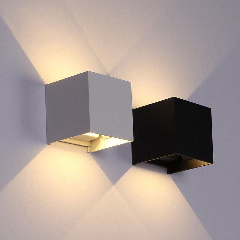 LED Outdoor Waterproof Wall Light Square LED Garden Wall Lamp Aisle Light Exterior Wall Balcony Corridor Aluminum Lighting