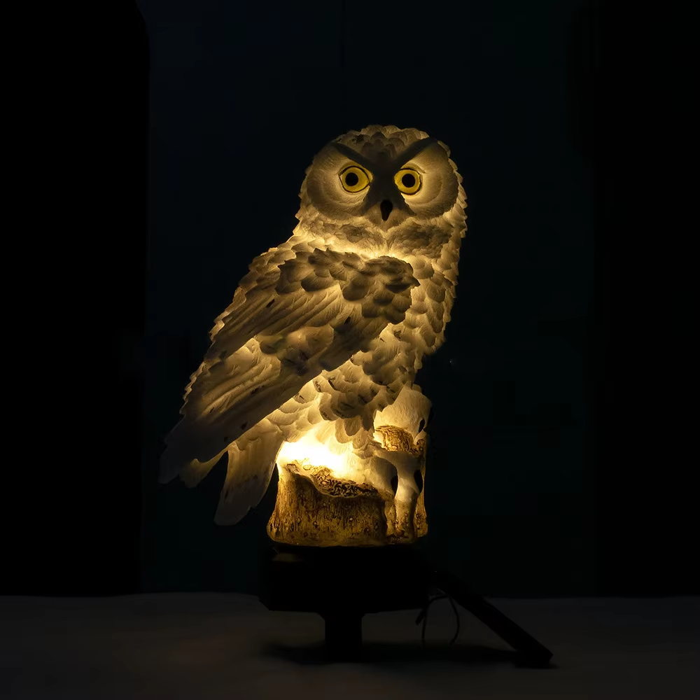 Wholesale Solar Creative Owl LED Lights Outdoor Waterproof ground insertion lights Garden Lawn landscape lights Yard decoration