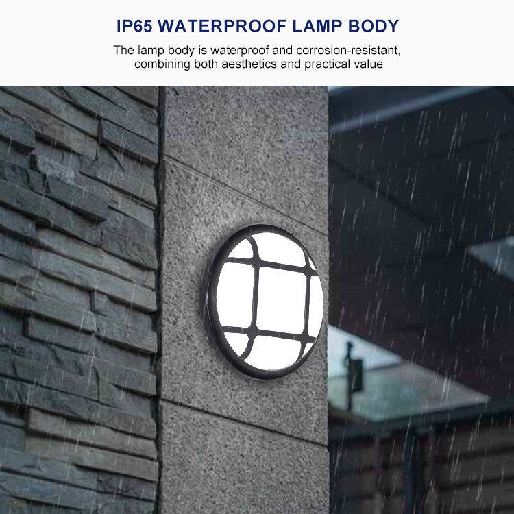 IP65 LED outdoor wall lamp Led bulkhead lights Oval 15W 1250lm waterproof ceiling light