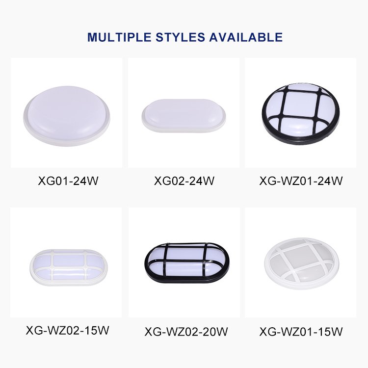 IP65 LED outdoor wall lamp Led bulkhead lights Oval 15W 1250lm waterproof ceiling light