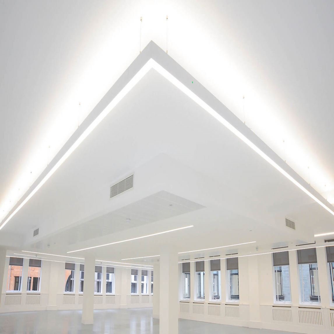 Outdoor IP65 Waterproof Triproof Dimmable Recessed Celling Ceiling Led Shop Linear Fixture Office Lighting Hanging Linear Light
