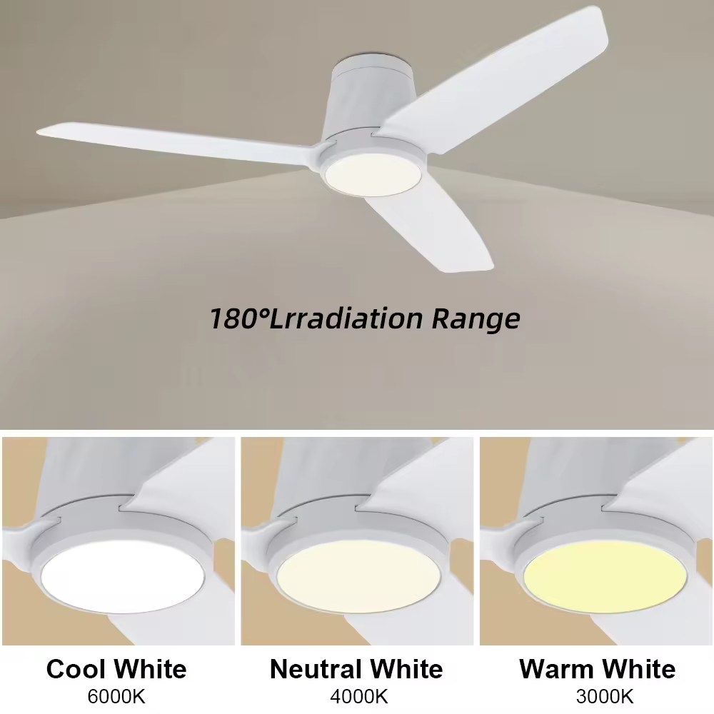 Living Room outdoor waterproof ABS Fan Blades High Quality Modern Ceiling Fan With Led Light
