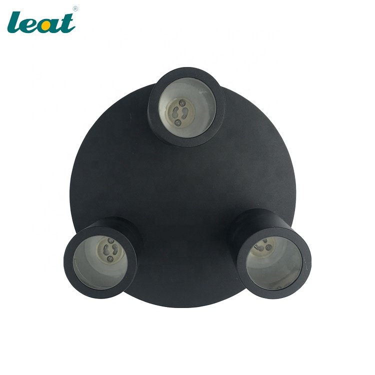 Modern Round plate three heads down GU10 spotlight bar track lighting architectural light