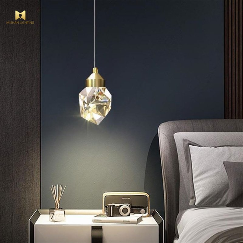 Hot Selling Modern Copper Led Modern Crystal Chandelier Ceiling Luxury Light Fixture for Home Kitchen Decoration Pendant Lights