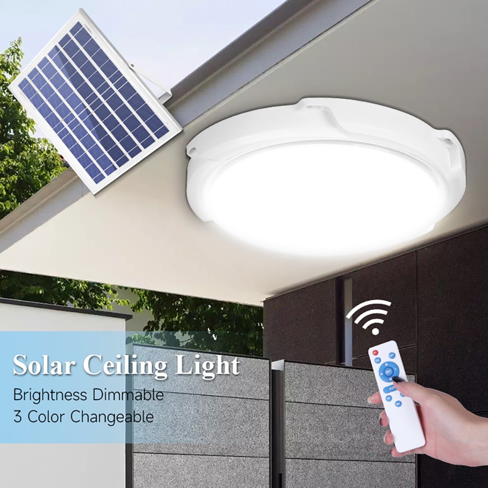 Led Solar Ceiling Light Wireless Remote control saving Energy Kitchen ceiled Balcony Garden lights indoor Balcony ceiling lamp
