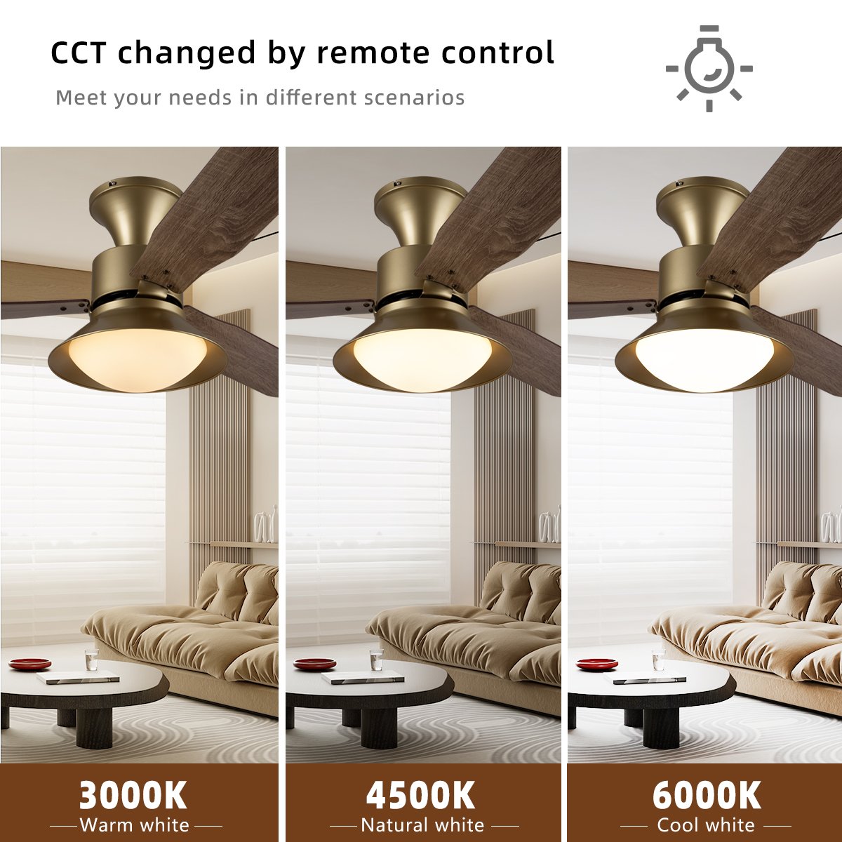 SLYNN Luxury Golden LED Chandelier Lighting Remote Control Pendant Lamp Home Hotel Modern Ceiling Fan with Light