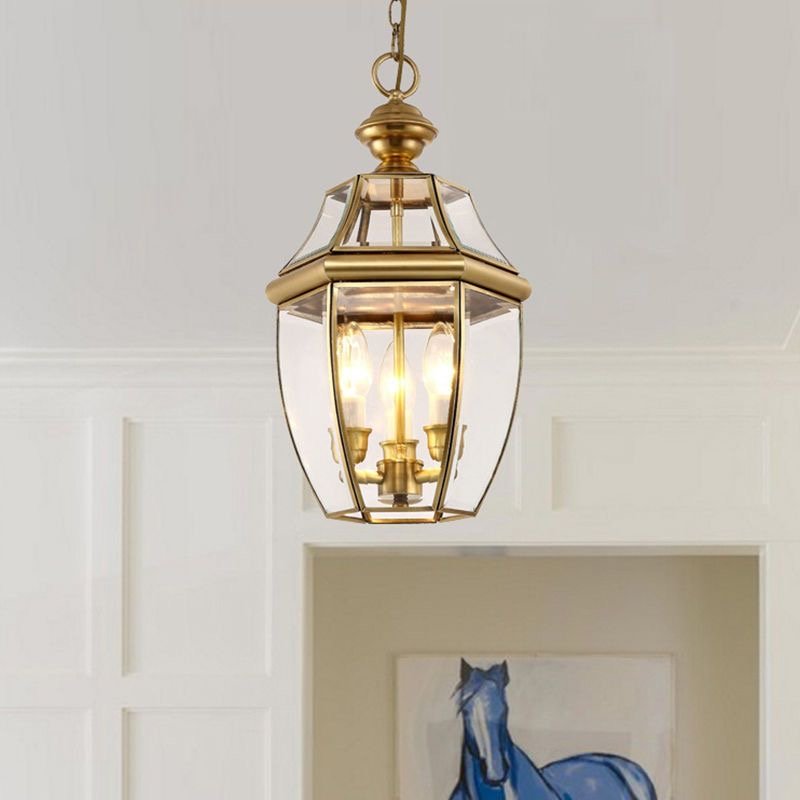 All copper ceiling light outdoor American style villa sunlight room balcony pavilion Garden Decoration ceiling light led