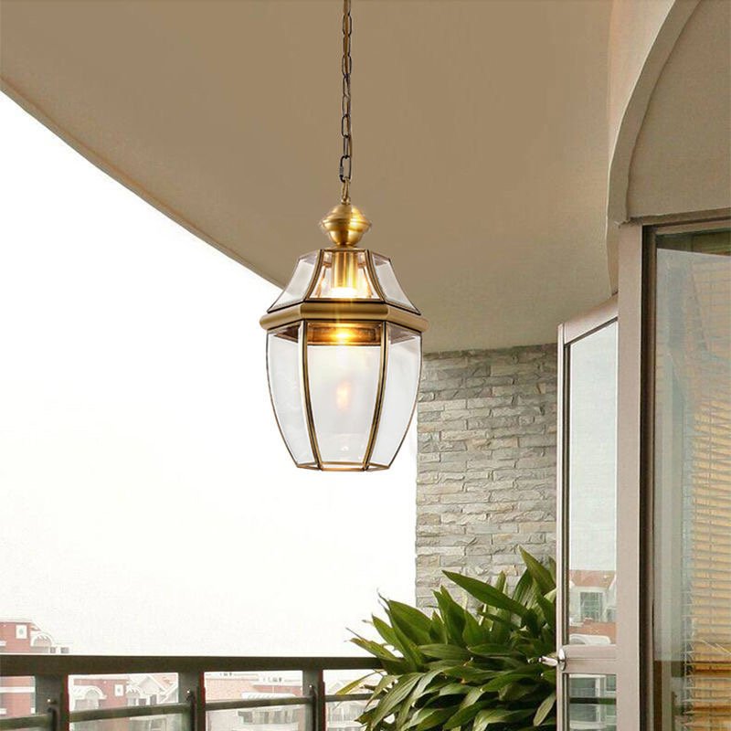 All copper ceiling light outdoor American style villa sunlight room balcony pavilion Garden Decoration ceiling light led