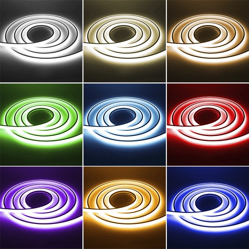 5V 12V 24V Led Neon Strip Light Flexible Tape Rope Waterproof 2835 Soft Bar Silicon Tube White Red Blue Green Yellow Pink