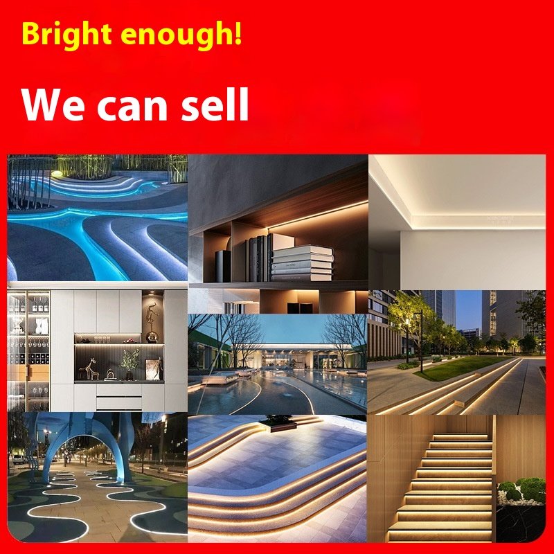 220v living room ceiling decorative lighting outdoor led waterproof three-color dimmer light bar