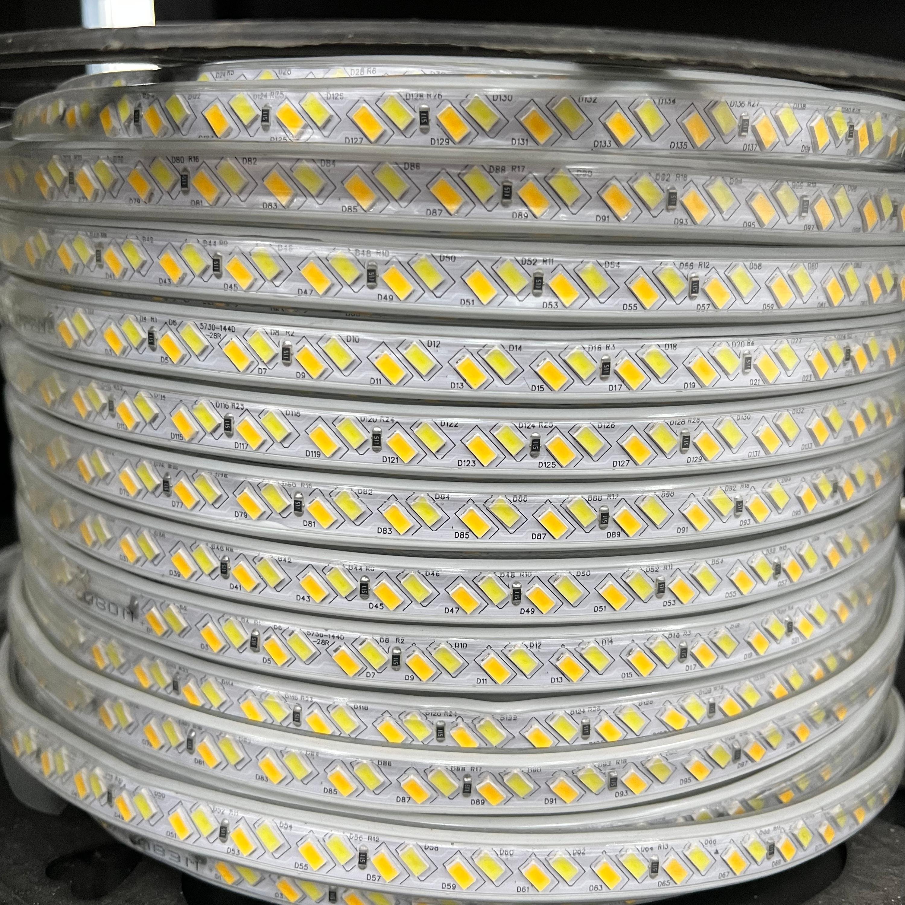 220v living room ceiling decorative lighting outdoor led waterproof three-color dimmer light bar