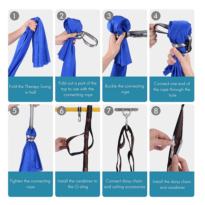 1.5m Light Weight Stretchable Fabric Nylon Aerial Yoga Sense Swings Hammocks Toys for Kids Child & Adult exercise Indoor