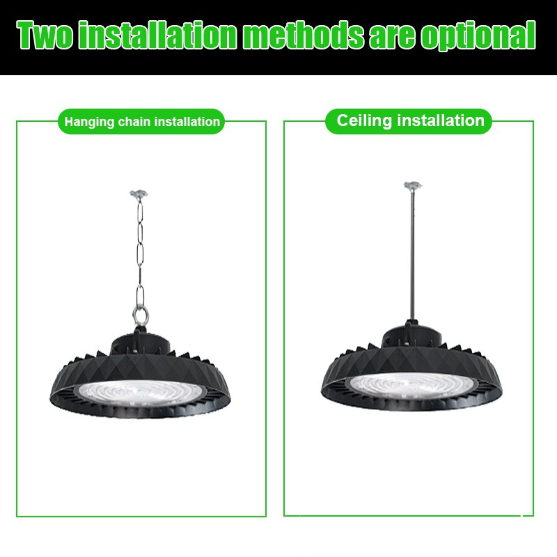 Outdoor Aluminum Industrial Lamp Ip65 Waterproof Garage Warehouse Ceiling 50w 100w 150w 200w 250w 300w LED UFO High Bay Light