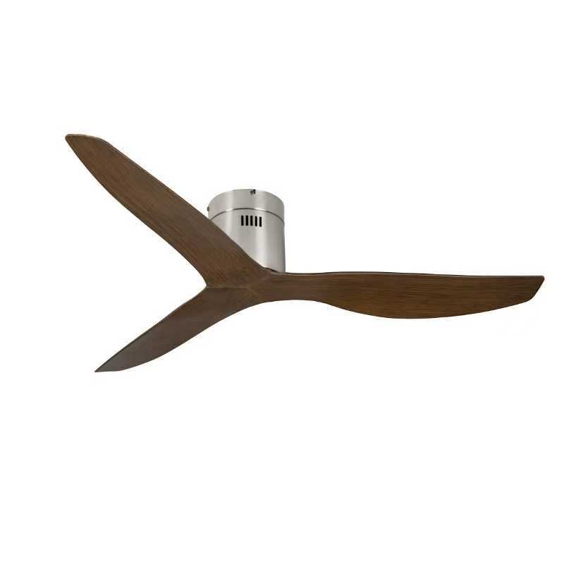 ECO 52 inch wooden color ABS blade silent strong wind ceiling fan for household commercial industrial use