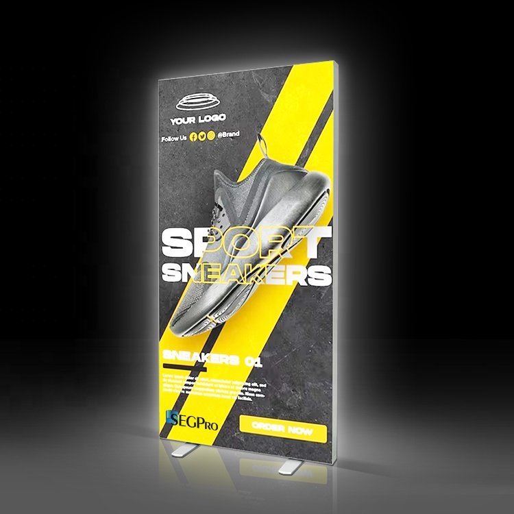 Lintel Display Booth Exhibition 85mm Illuminated Backdrop Light Box Fabric Advertising Exhibition Booth Display