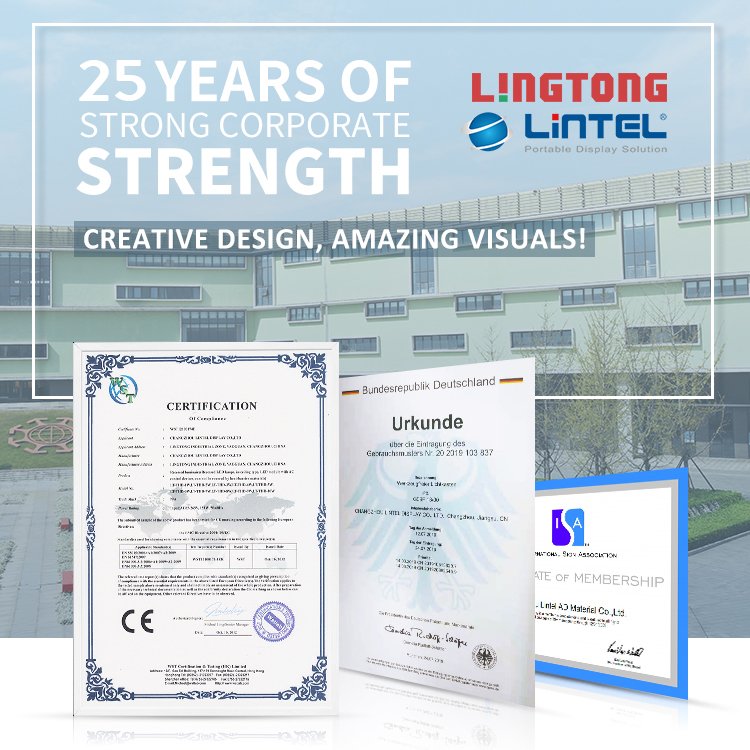 Lintel Display Booth Exhibition 85mm Illuminated Backdrop Light Box Fabric Advertising Exhibition Booth Display