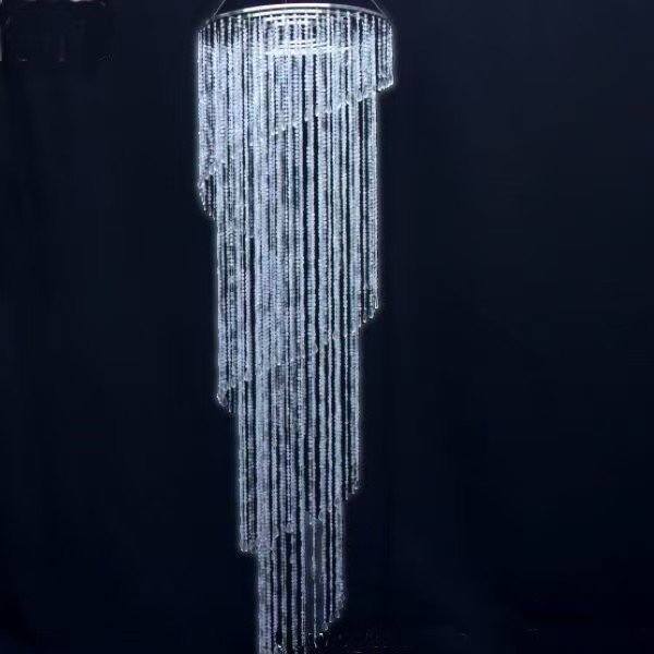 Hot sale acrylic Chandelier crystal drops ceiling Modern wedding decoration luminaire beaded wedding chandelier decoration