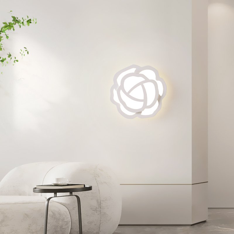 Rose White Nordic Minimalist Decorations for Home Light Fixture Lighting Creative LED Bedroom Ceiling Lamps